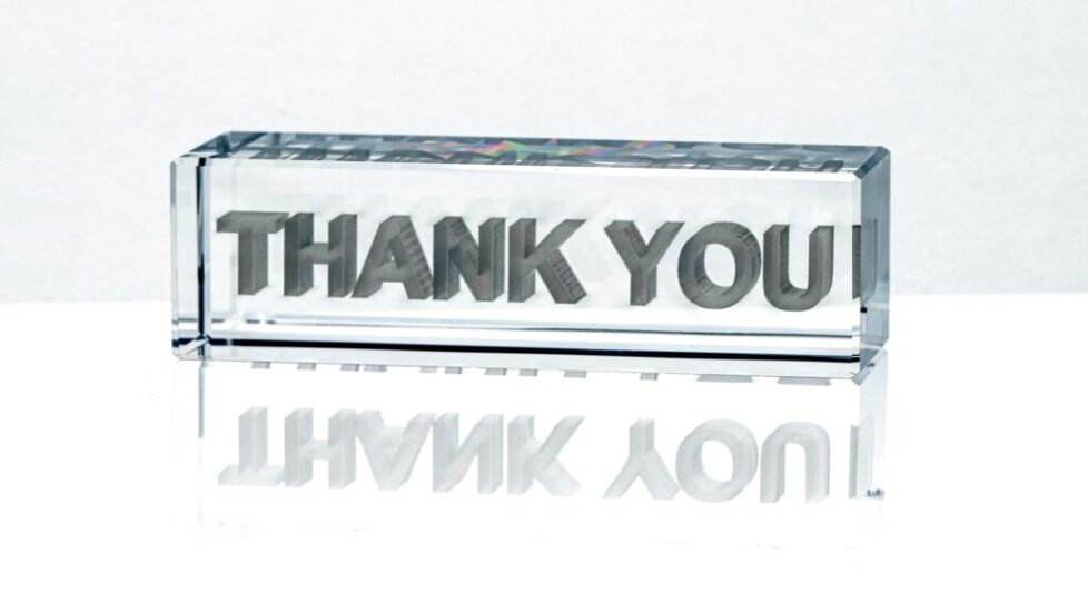 image of the words "thank you"