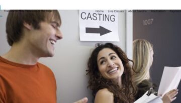 Actors outside casting office AD